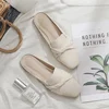2024 Luxury Woman Mules Summer Close Toe Women Slippers Bowtie Lazy Slides Flat Heel Girl Slippers Korean Outdoor Flip Flops 4