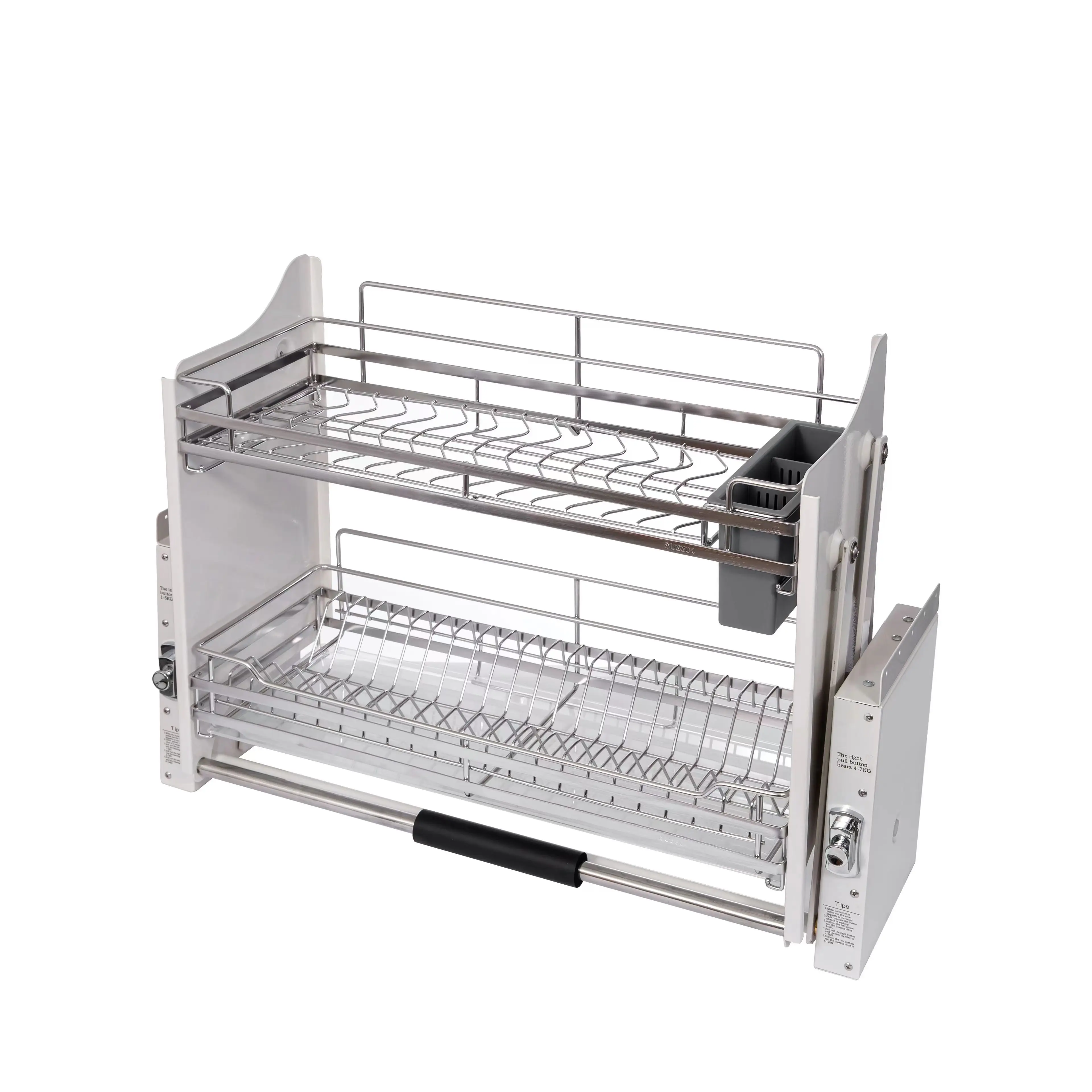 Kitchen Pull Out Spice Pack Basket Vegetable Storage Pull Out Stainless Steel Baskets Drawer