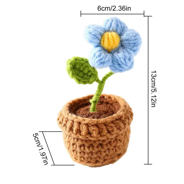 blue puff potted