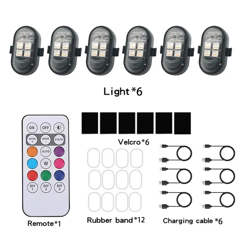 1PC Remote 6 Light-A