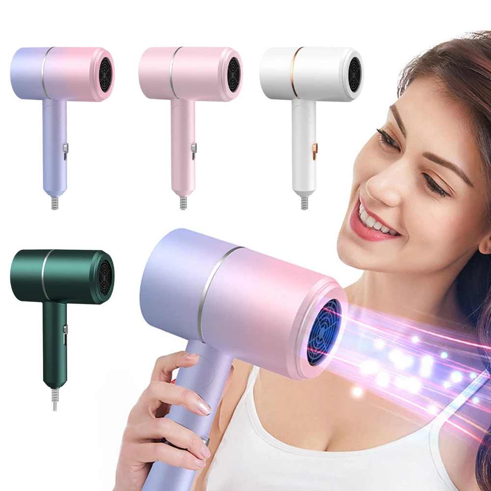 800W Folding Hairdryer Hot Air Anion Hair Care For Home Travel Hair Dryer Portable Travel Blow Drier Home Modeling Appliances portable hair brush massage negative ion care mini anti static scalpcare comb modeling wholesale styling tools