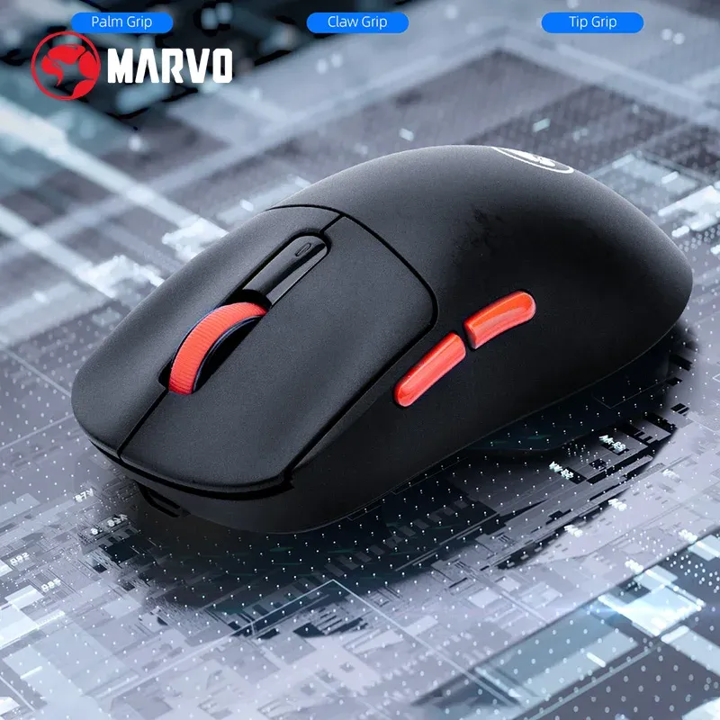 MARVO G964W 2.4G Wireless Gaming Mouse Pixart 3311 Sensor Adjust 12000 DPI Niro 60 3modes Bluetooth Mouse for PC Laptop Computer