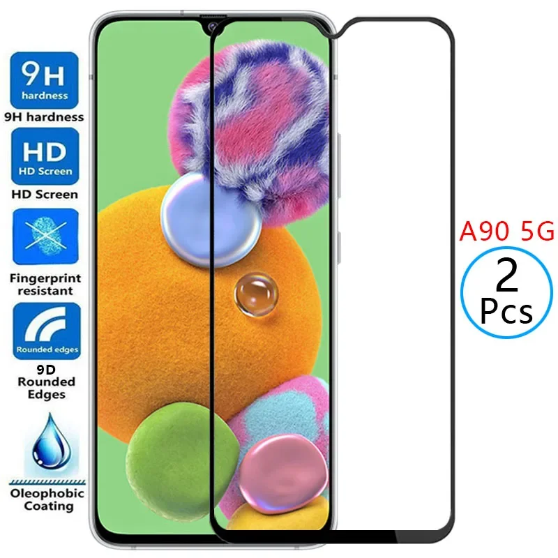 

9d protective tempered glass for samsung a90 5g screen protector on samsun galaxy a 90 90a safety film samsumg sansung galaxi 9h