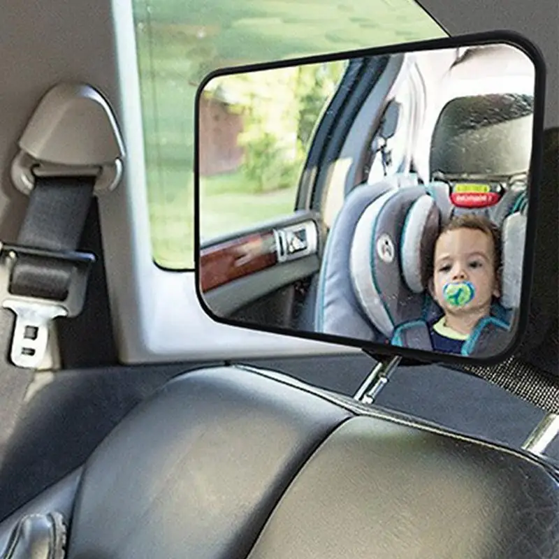 Adjustable Car Rear Seat Mirror Safety Car Baby Mirror Shatterproof Car Seat Mirrors Wide Clear View Baby Rearview Mirrors