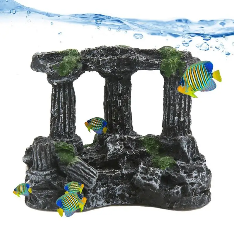 Fish Tank Decorations Vintage Roman Column 1