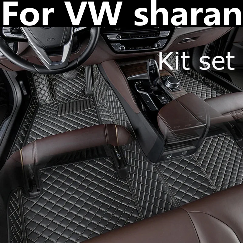 

Автомобильные коврики для Volkswagen sharan, семи сидений, 2012, 2013, 2014, 2015, 2016, 2017, 2018, 2019, автомобильные накладки на ножки под заказ