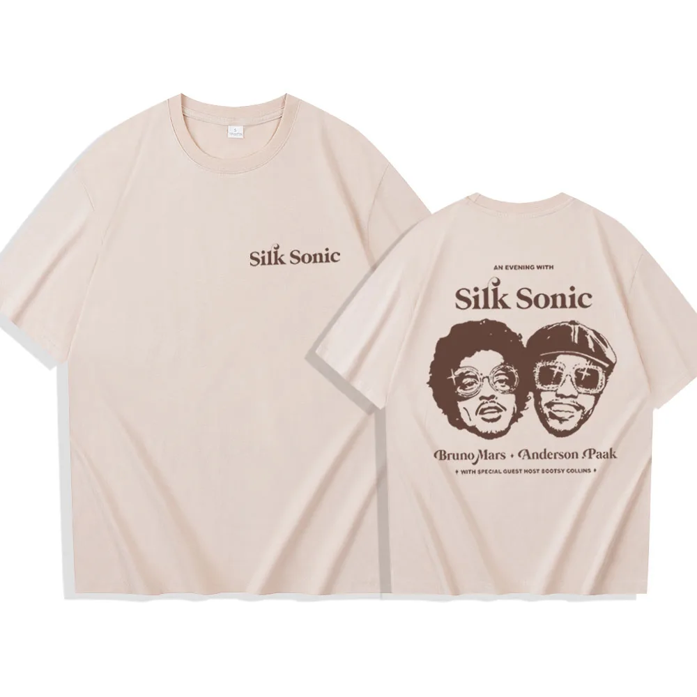 thumbnail image 1 of Camiseta de seda de Bruno Mars Sonic Regalo para fans de Bruno Mars Merchandising musical de Bruno Mars Camisetas unisex, 1 of 4