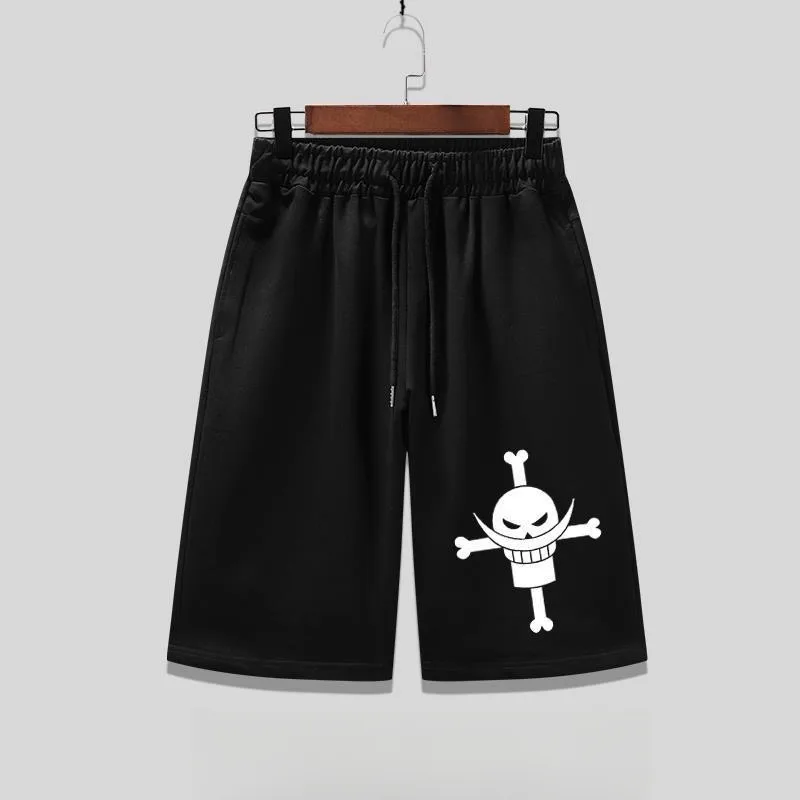 Summer Men's One Piece Short Pants  Two-dimensional Casual Five-minute Pants  Loose Anime Trendy Brand Knee Print 3