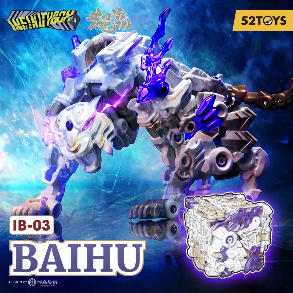 

52TOYS INFINITYBOX IB-03 BAIHU Tiger Deformation Robot, Converting in Mecha and Cube, Action Figure, Collectible Gift