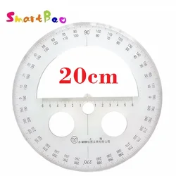 360 Degree Protractor Double Scale Value Diameter 20cm Ruler Transportador De Angulos 360º Gradenboog Cirkel