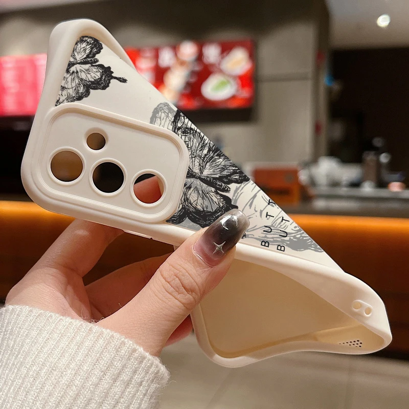 Retro Butterfly Soft Silicone Phone Case Cover