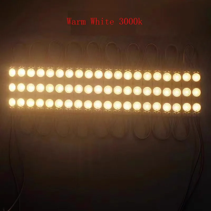 20pcs LED Module 3000k Nature White 4000k 4500k 6500k 11000k 12v 3 leds 1.5w Module Car Truck Advertising Sign IP65
