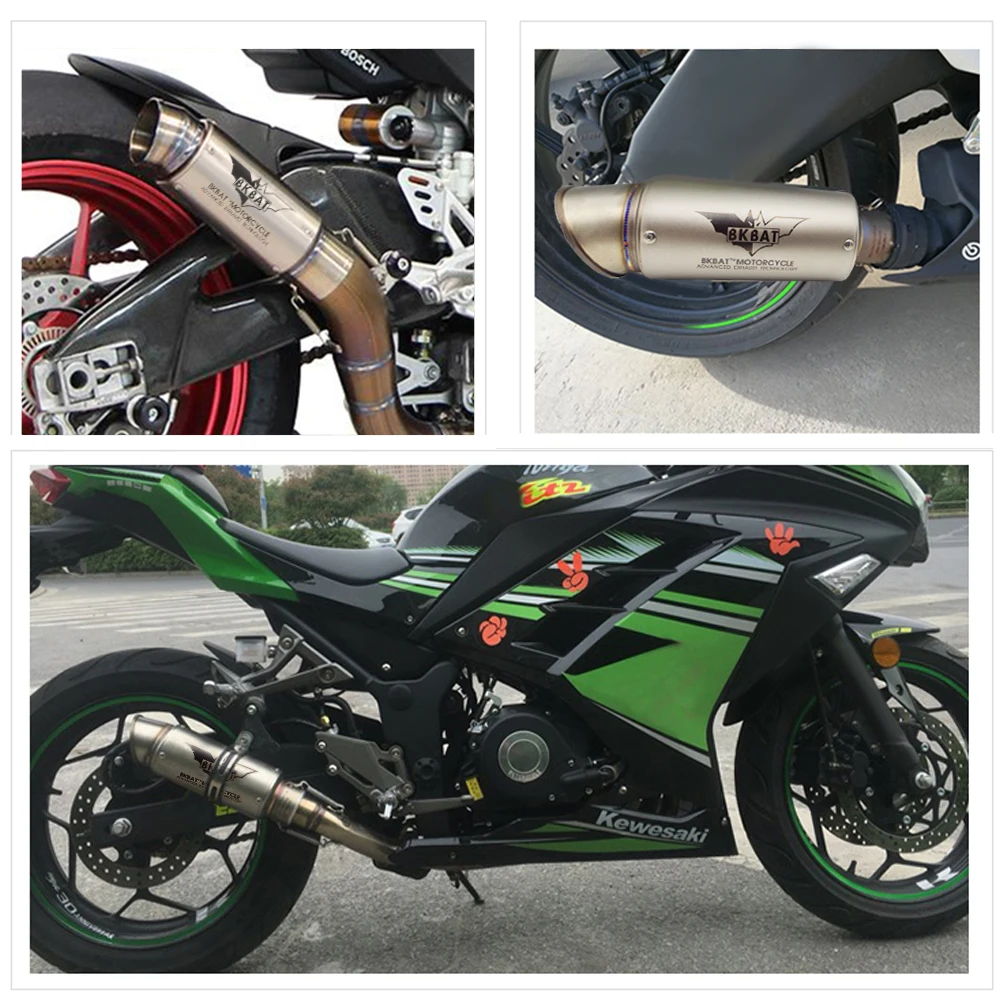 ポコ Universal Motorcycle Exhaust Pipe Motocross Muffler Escape