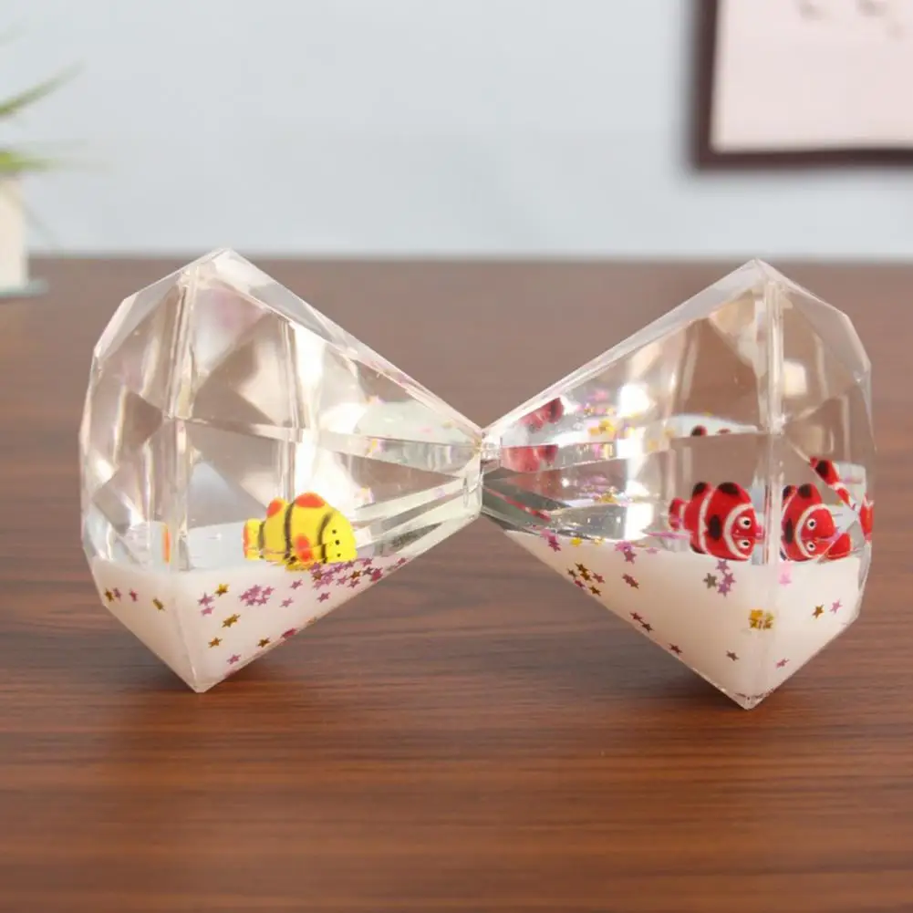 Ocean Theme Hourglass Acrylic Floating Sequin Liquid Timer Oil Drop Hourglass Desktop Liquid Oil Hourglass Home Decorations 5