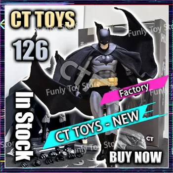 In Stock Ct Toys Batman Hush Mafex 126 Black Version Bat Man Dc Anime Action Figure Figurine Statue Model Custom Gifts Kids Toys 1