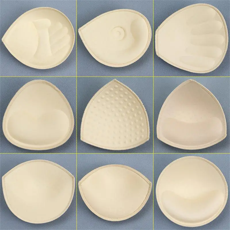 2/3/4PAIRS Bra Cups Inserts Breathable Comfortable To Wear 3 Shapes Stylish Lock Edge Trendy Washable Push-up Bra Cups Comfort