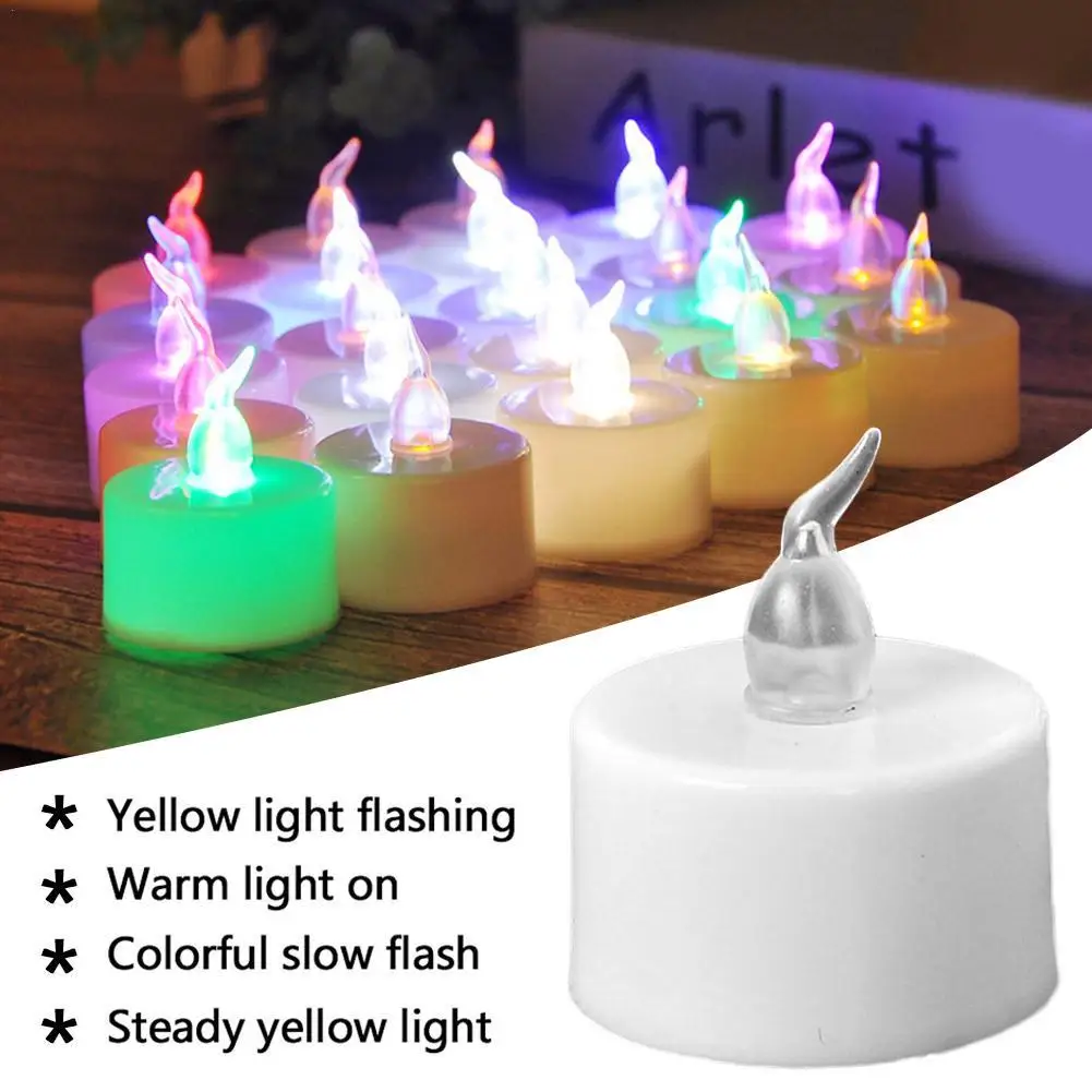 

Electronic Tea Wax Electronic Candle Lamp LED Simulation Candle Birthday Christmas Festival Atmosphere Decoration Supplies
