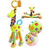 Soft Giraffe Animal Handbells Rattles Plush Infant Toddler Car Bed Hanging Toy Baby Early Education Development Handle Toys 4