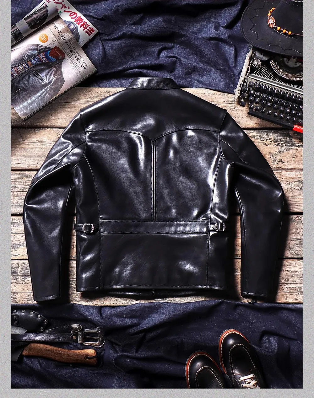 Men Leather Jacket 100% Natural Tanned cowhide coat Young Rider slim fit real leather jacket Popular J100 leather Cloth