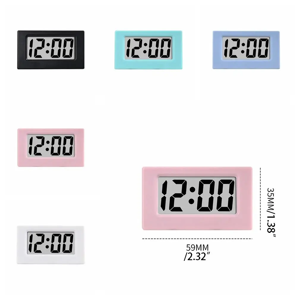 Portable Simple LED Digital Clock Mute Cute Mini Triangle Clock Time Display Desk Electronic Travel