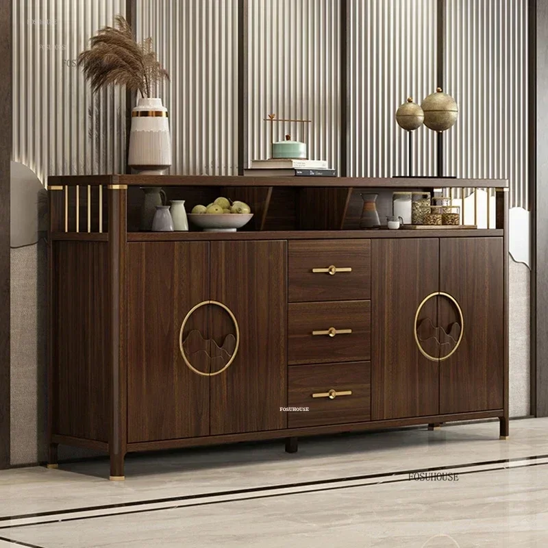 Chinese Style Sideboards Modern Solid Wood Kitchen Locker Home Furnitur Creative Living Room Sideboard Storage Cabinets ZZ