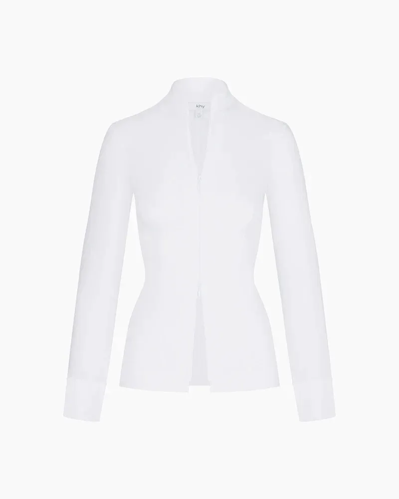 Poplin cotton Shirt Jacket Double open zipper Blouse Puffy skirt women jacket