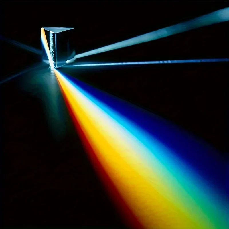 1 Stück Physik-Wissenschaftsspielzeug, Dreifachprisma-Glas, reflektierendes Farblichtspektrum-Lernspielzeug für den Schulunterricht – Detail 6