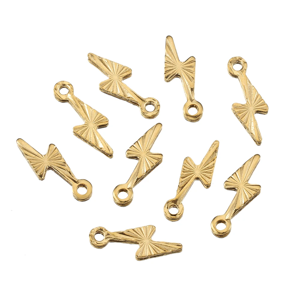 50 Stück Edelstahl kleine Schneeflocke rund Blitz Charms vergoldet Ohrringe Schmuckherstellung DIY Zubehör Bulk Großhandel – Detail 13