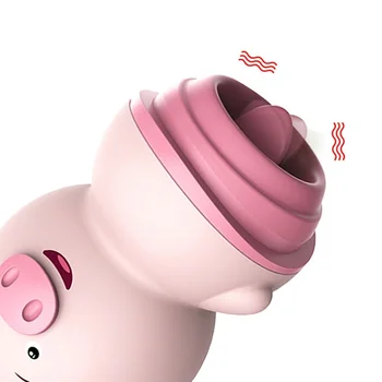 Tongue Licking Clitoris Pig Vibrator Women Masturbation Nipple Labia Stimulate Tongue Nipples Clitoris Couple Sex Toys Erotic 2