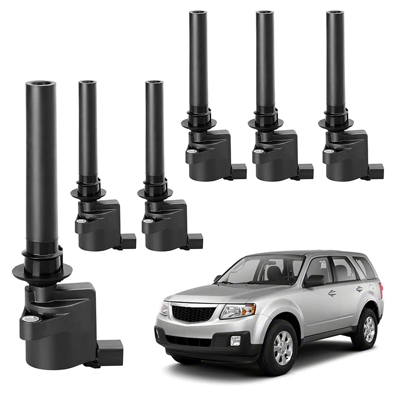 6PCS Ignition Coil Set for 2005 Ford Taurus V6 3.0L Vin S (DOHC 24V
