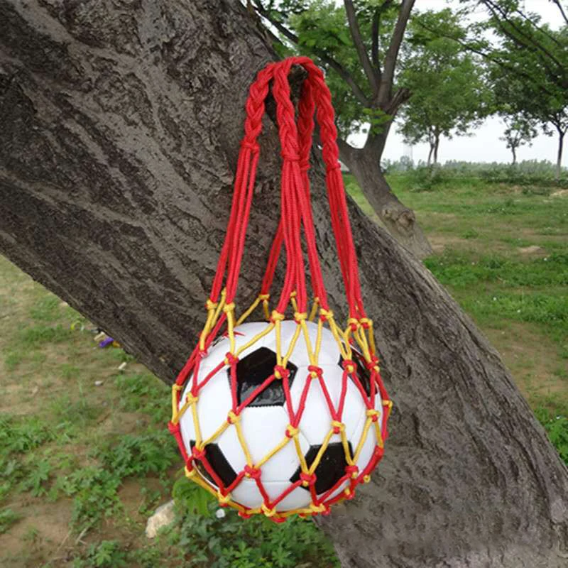 축구 그물 가방 나일론 굵은 보관 가방, 싱글 볼 휴대 휴대용 장비, 야외 스포츠 축구 농구 배구 가방