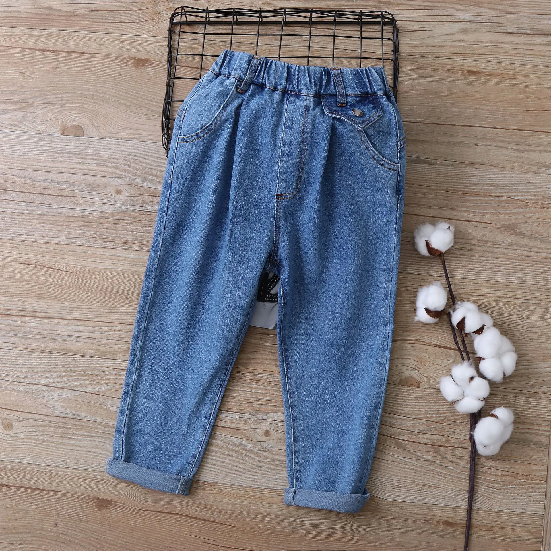 

Джинсы для мальчиков, детские брюки, новинка весны 2024, детские брюки