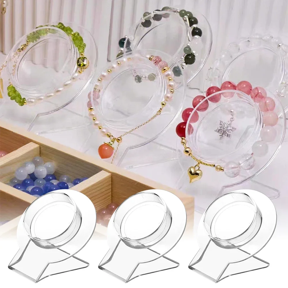 1/10pcs Clear Jewelry Bracelet Display Holder Bangle Organizer Rack Transparent Acrylic Bracelet Display Collar Stand Holder