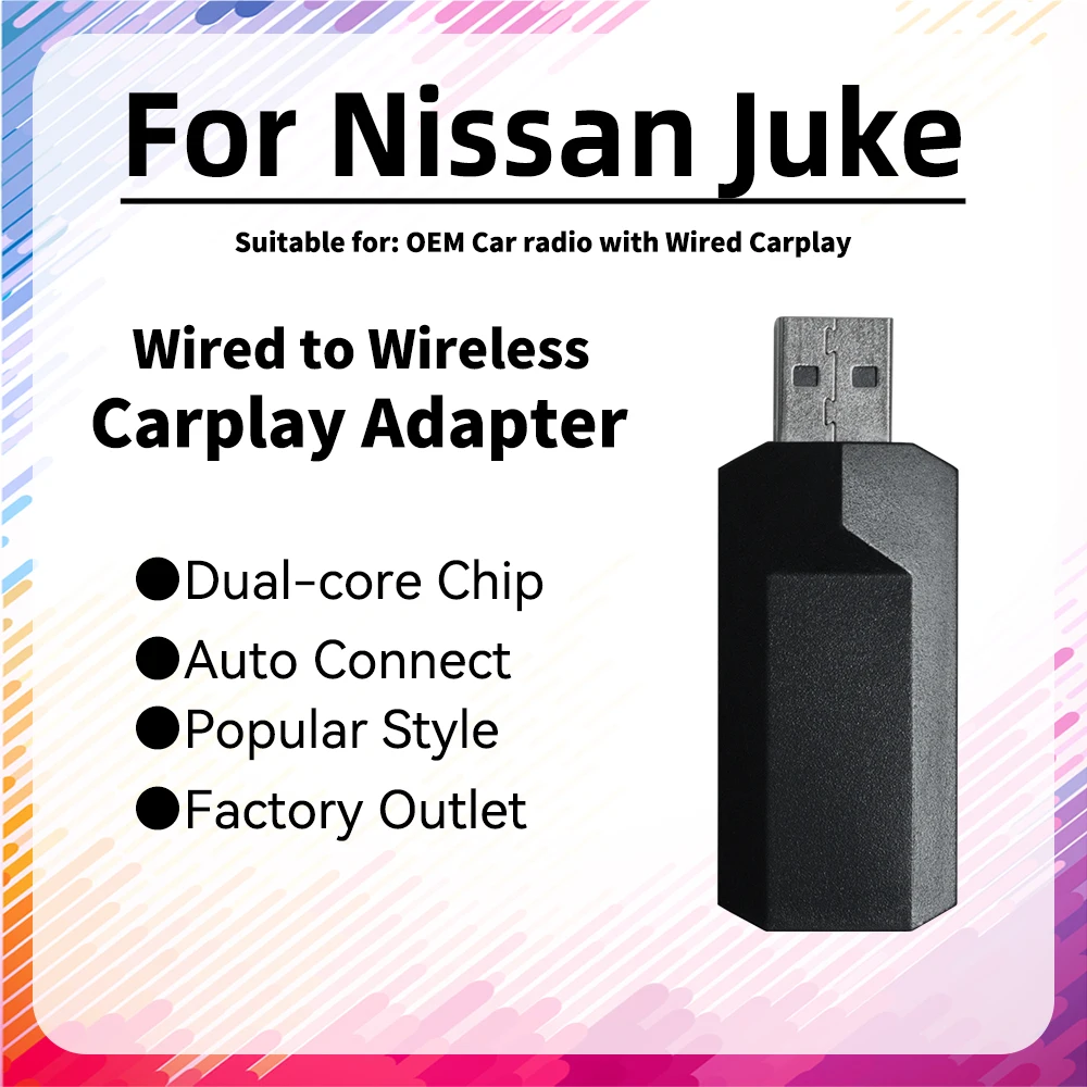 

New Mini Smart AI Box for Nissan Juke Apple Carplay Adapter Plug and Play USB Dongle Car OEM Wired Car Play To Wireless Carplay