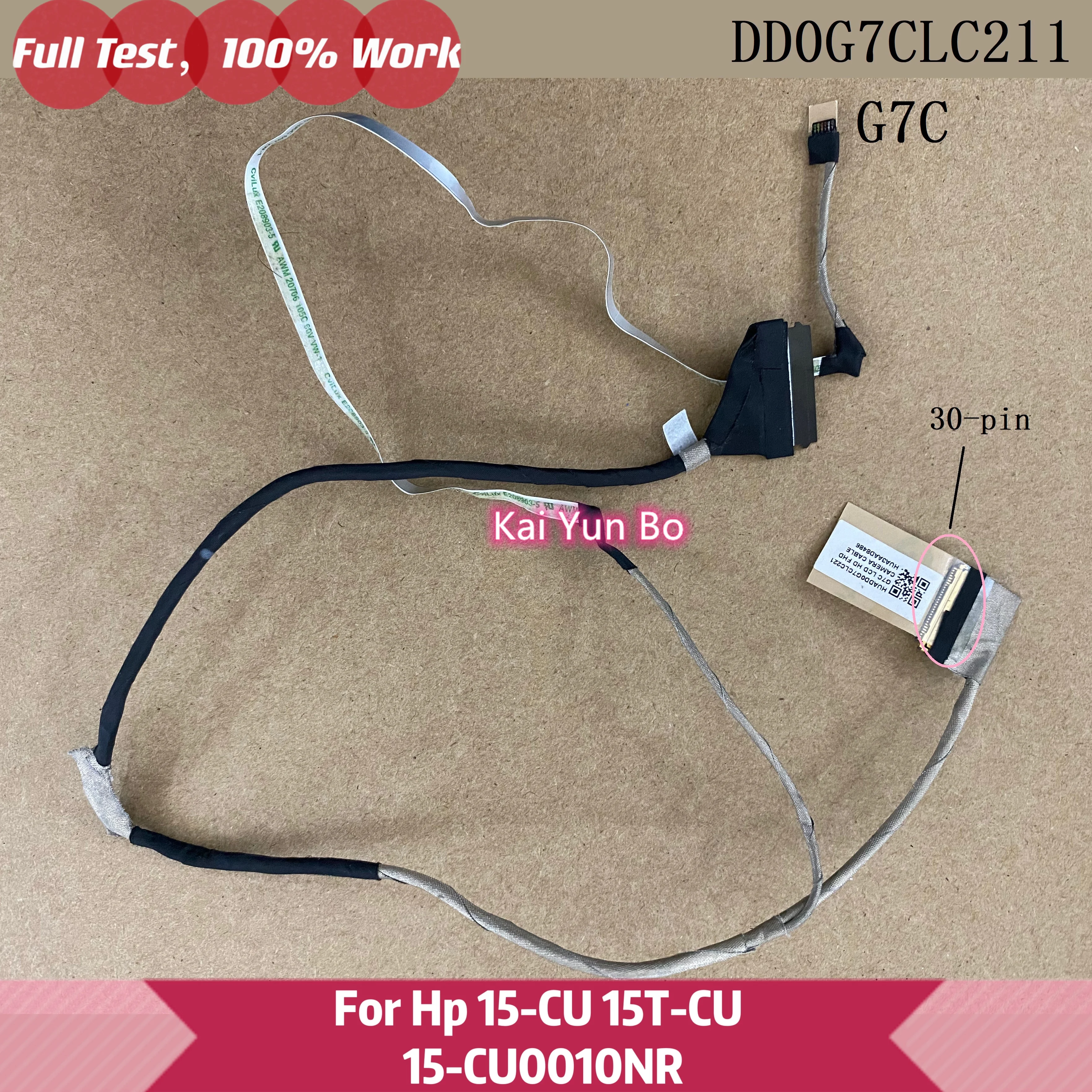 

Laptop LCD HD FHD LVDS LED Screen Cable For Hp 15-CU 15T-CU 15-CU0010NR DD0G7CLC221 G7C 30-pin