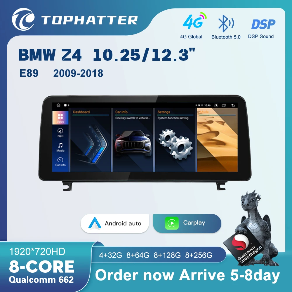 

Android 13 Qualcomm Snapdragon 662 Car Radio Player Central Multimedia 10.25' 12.3' for BMW Z4 Series E85 E86 E89