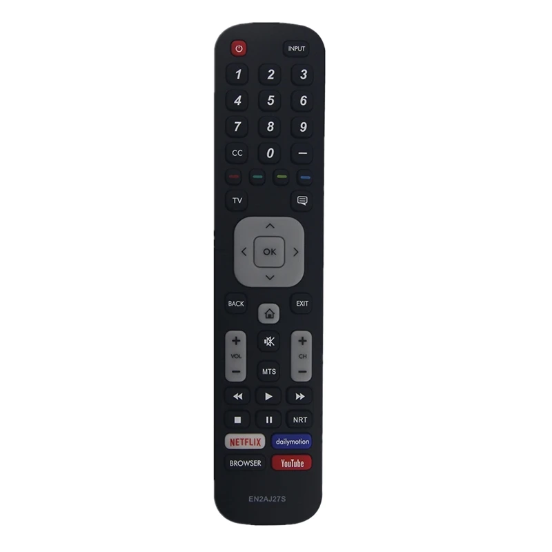 Hisense 스마트 TV용 리모컨 교체, 넷플릭스 유튜브 버튼, 브라우저 컨트롤러 포함, EN2AJ27S