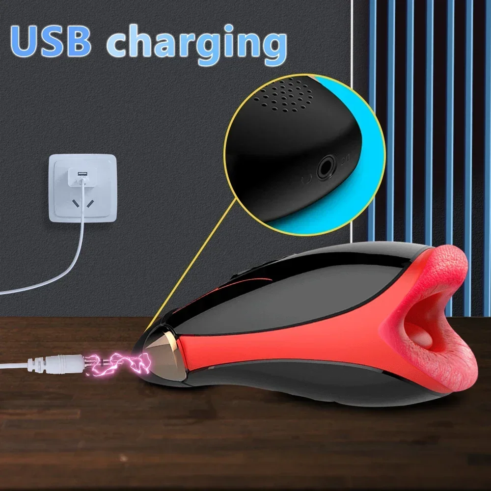 Automatic Male Masturbator for Men Vacuum licking Vibrators Penis Massager Vagina Adult Endurance Trainer Sex Toys for Men Adult