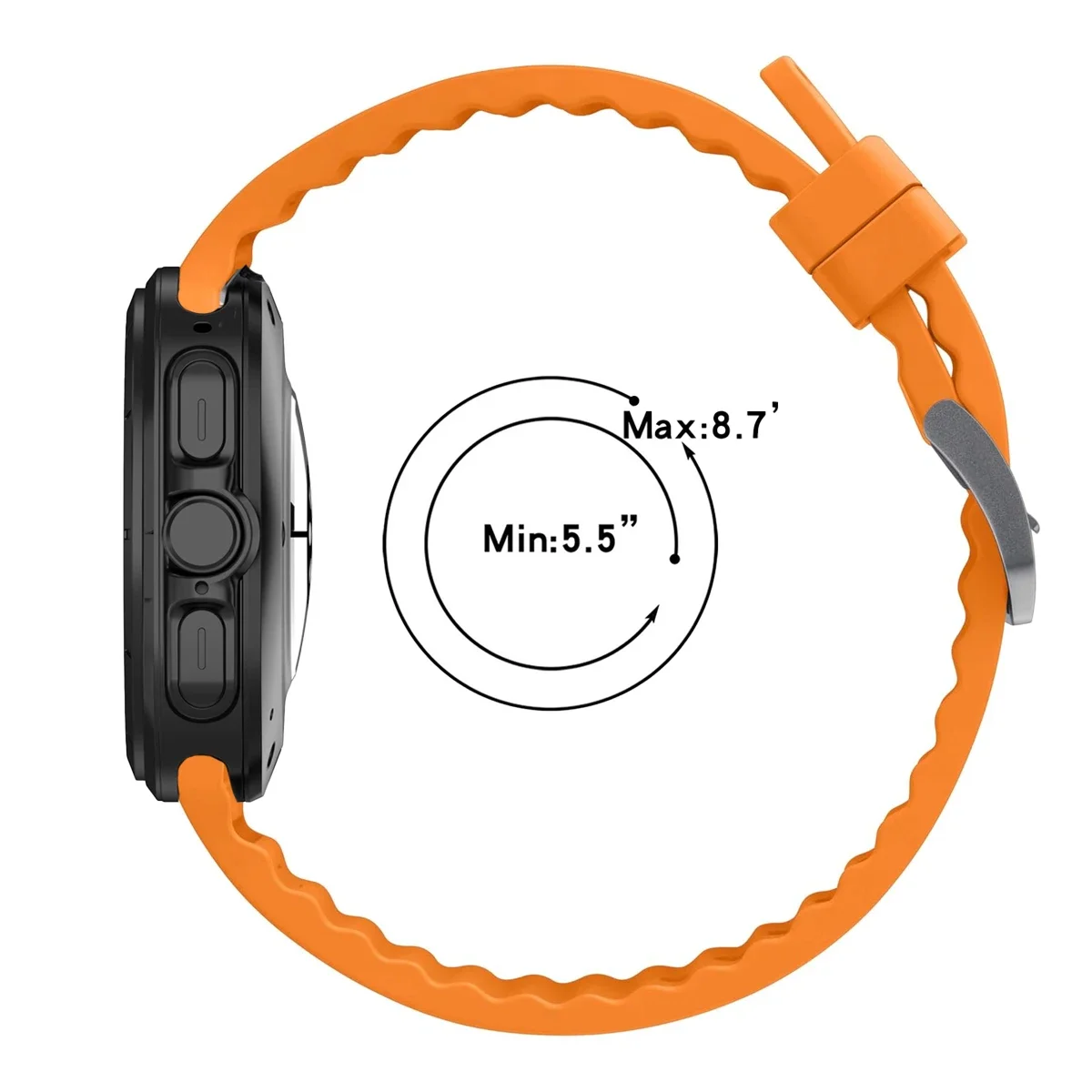 Premium Silicone and Nylon Sport Band for Smart Watches - Compatible with 47mm Cases