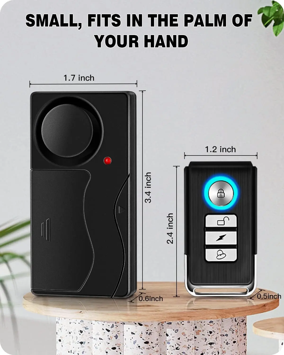 Security alarm Camluxy Anti-Theft 110db Loud Door and Window Alarm Wireless Vibration Remote Control Bicycle Sensors