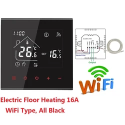 Smart WiFi Floor Heating Thermostat with Temperature Control (Electric 16A WiFi H)