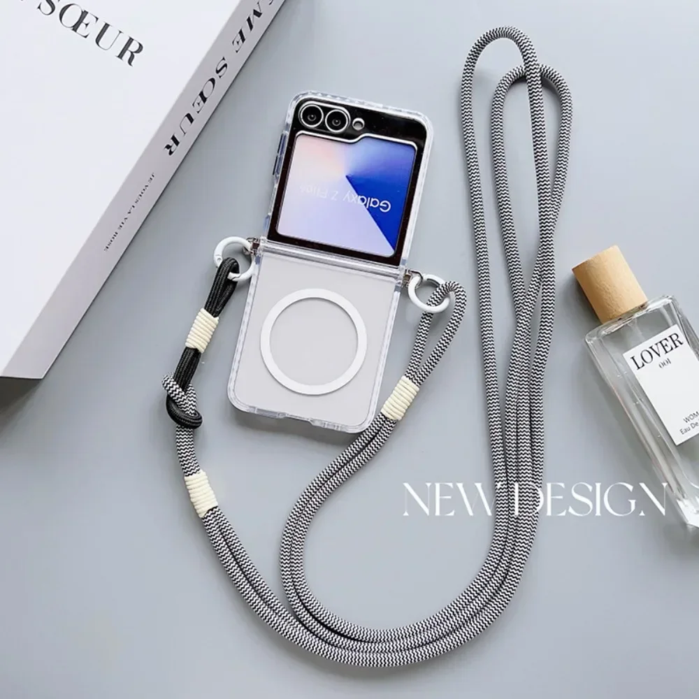 Magsafe Magnetic Crossbody Lanyard Phone Case - Transparent Cover
