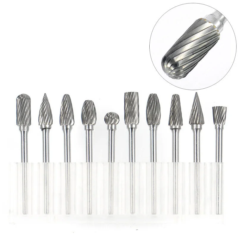 High-Speed Steel Rotary Burr Bits for Carving & Grinding 4