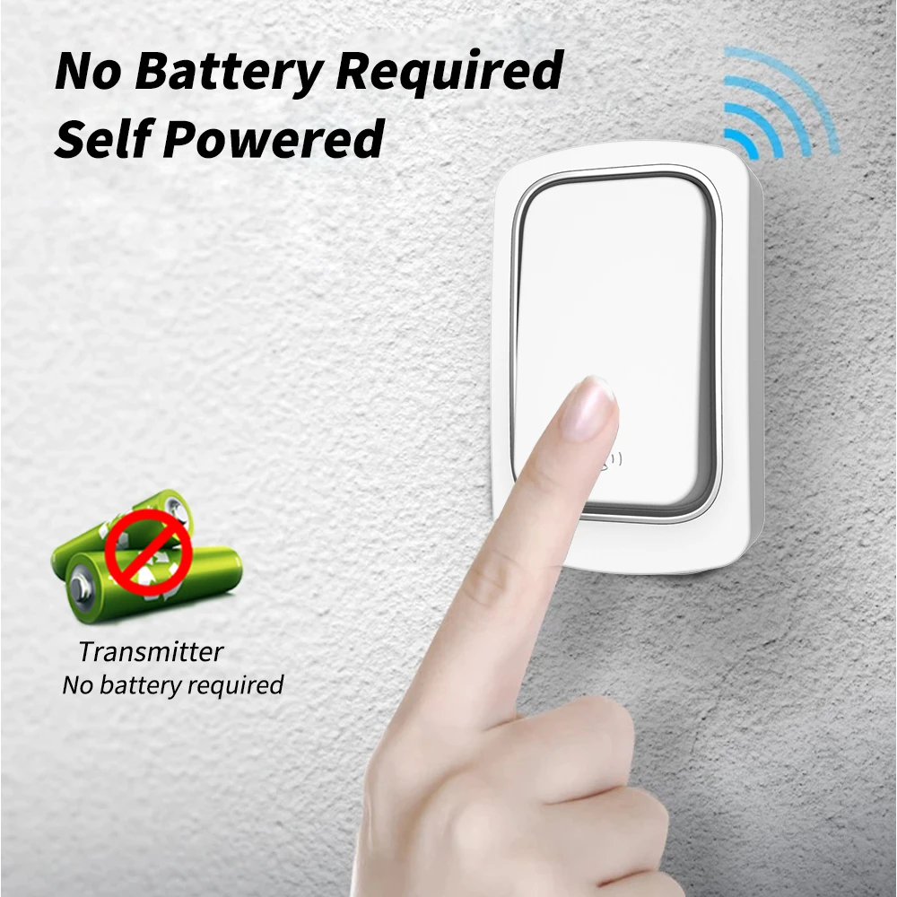 Wireless Doorbell Outdoor NO Battery Required Waterproof Home My Melody Bell