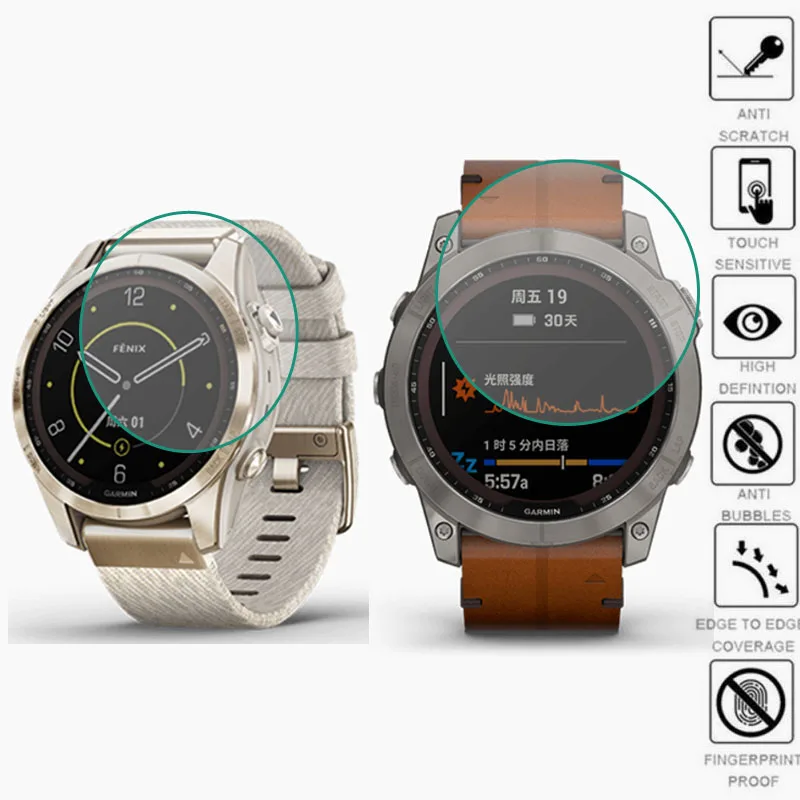

5pcs TPU Clear Protective Film Guard For Garmin Fenix 7/7S/7X Fenix7 Smart Watch Full Screen Protector Cover (Not Glass)