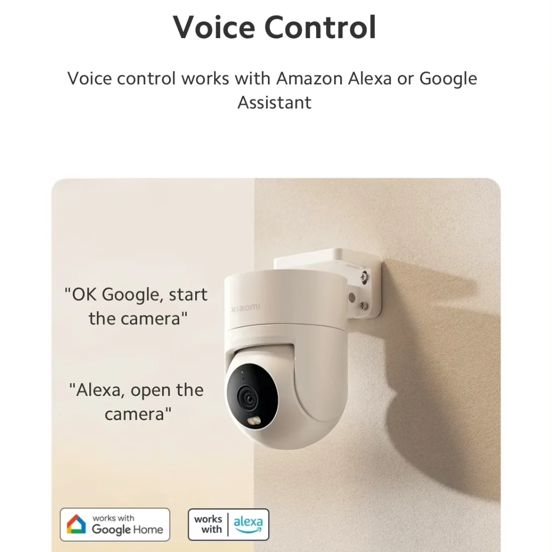 Smart Wifi Camera XIAOMI Outdoor Camera CW300 2.5K Full Color Sound Light Warning