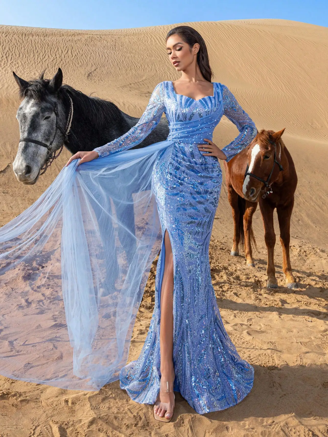 رائع لؤلؤة مزين الحبيب الرقبة حورية البحر تنحنح مط...