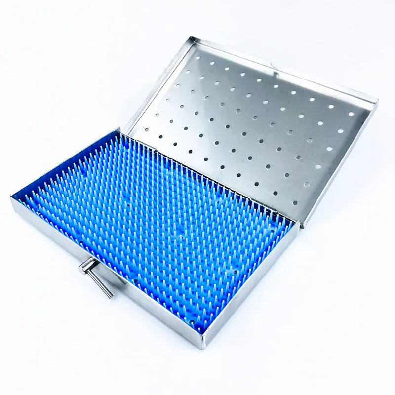 

Stainless Steel Sterilization Tray Case Disinfection Box Middle/Large Size dental eye Surgical Instrument
