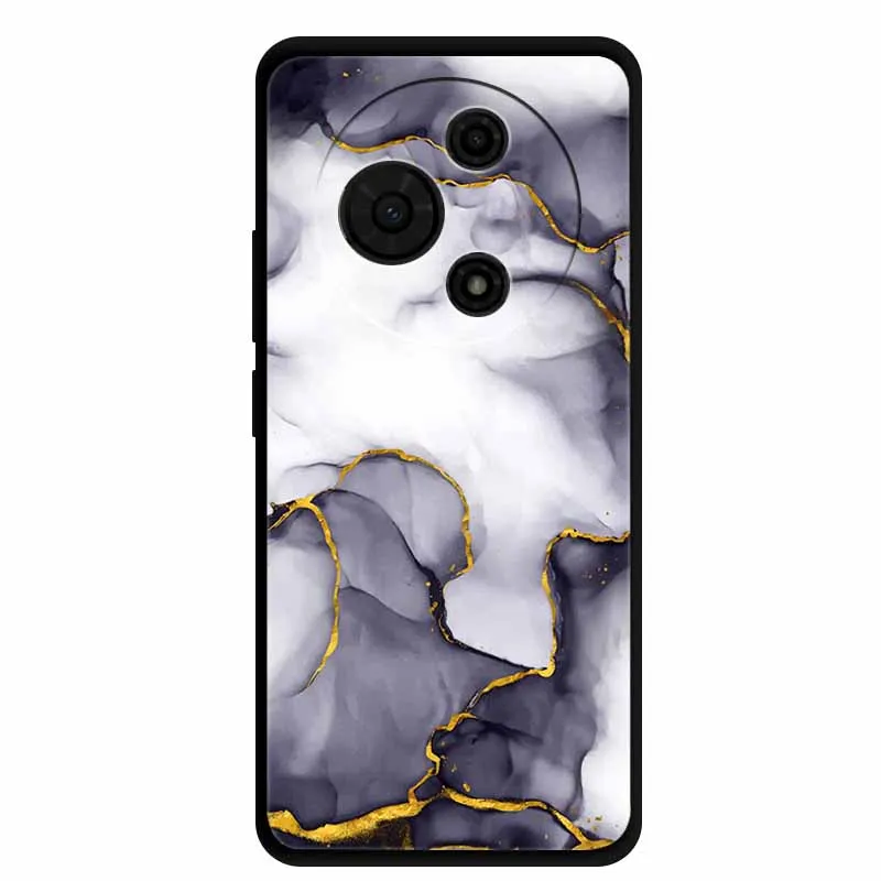Gradient Marble Painted Silicone Phone Case - Shockproof Soft Cover