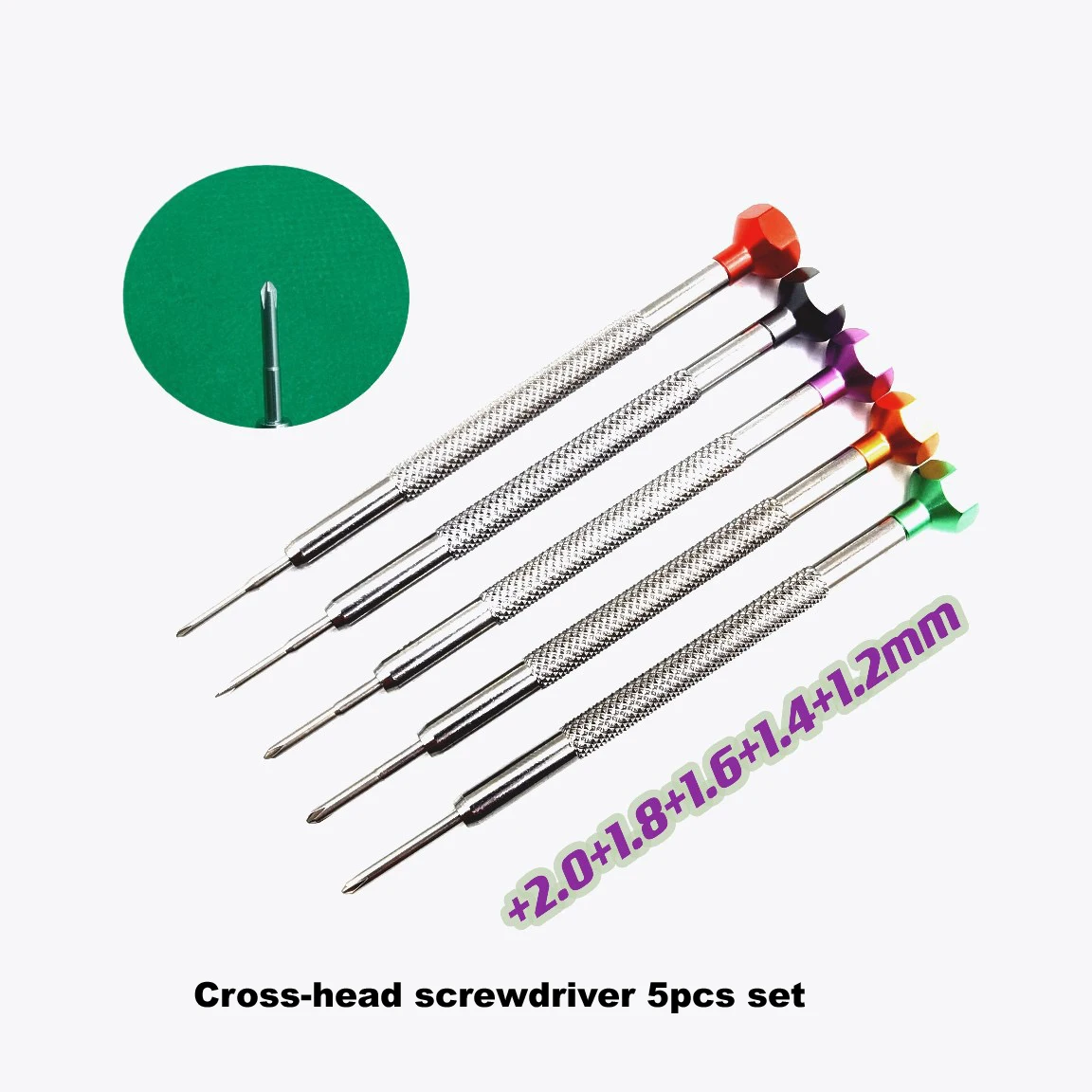 시계 시계 도구 부품 0.6-2.0mm 스크루 드라이버 시계 휴대 전화 안경 수리 도구 키트 합금 스테인레스 스틸 스크루 드라이버